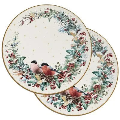 Набор подстановочных салфеток "СНЕГИРИ" 2шт d=38 см