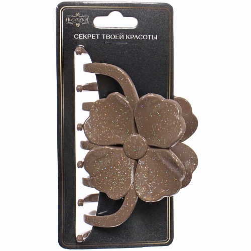 Заколка - краб для волос AKS - MANTANA, микс 6 цветов, цветок, 116см _5