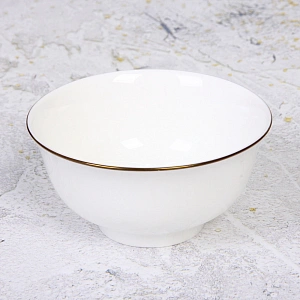 Салатник фарфоровый "White magic Gold" 13*6,5см