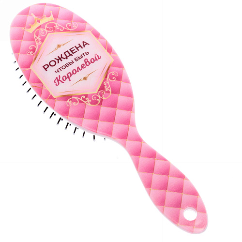 Расчёска массажная The Best Collection - Рождена чтобы быть Королевой, 724 см (блистер ультрамарин)_6