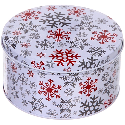 Банка жестяная "Снежинка" 900мл 13,5*7см