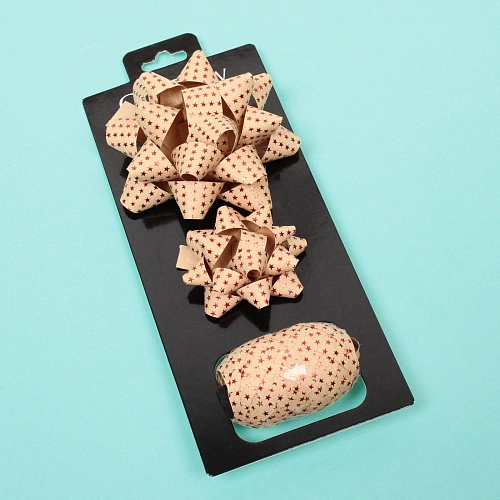 Набор для декорирования Звездное небо бант 1,7см, бант 1 см, лента 5мм (10м), Красный_3