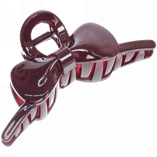 Заколка-краб для волос  на блистере Magic Gloss, бантик, микс 6 цветов, 11см (Кокетка)_20