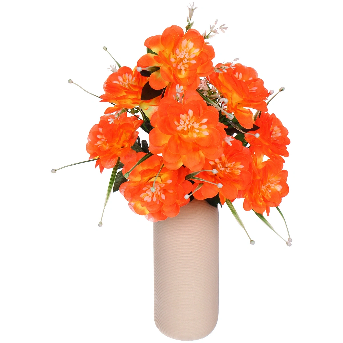 Искусственные цветы "Цветочная мелодия" 50см 9 цветков красно-желтые