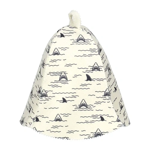 Шапка для бани и сауны "Акулы" "Банные штучки"