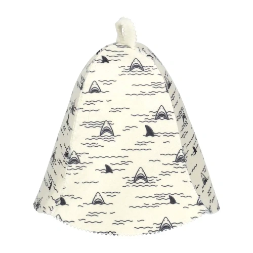 Шапка для бани и сауны "Акулы" "Банные штучки"