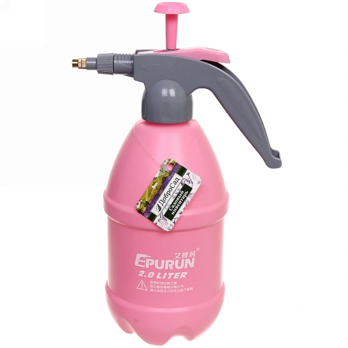 Опрыскиватель помповый 2л "Семицветик" цвет розовый ДоброСад