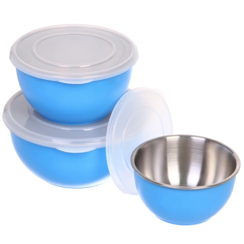 Набор из 3-х мисок для СВЧ-печи с крышками (12см, 15см, 17см)