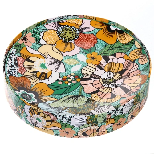 Тарелка керамическая в наборе 2шт Цветочная радуга 20,5см _4