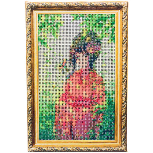 Алмазная мозаика на подрамнике с полным заполнением МИР ЯРКИХ КРАСОК, Харухи в лесу, 2030 см_9