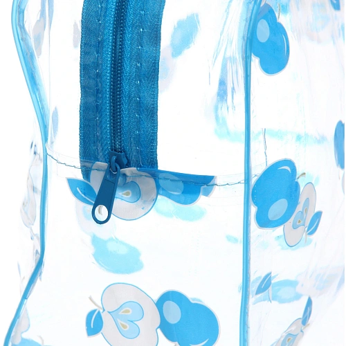 Косметичка прозрачная Adventure - Peas, яблочки, цвет голубой, 179,55см_5