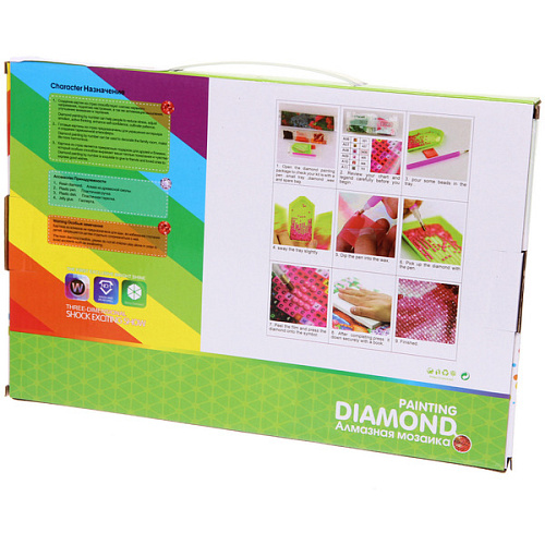 Алмазная мозаика на подрамнике с полным заполнением МИР ЯРКИХ КРАСОК, чудный летний день, 2030 см_4