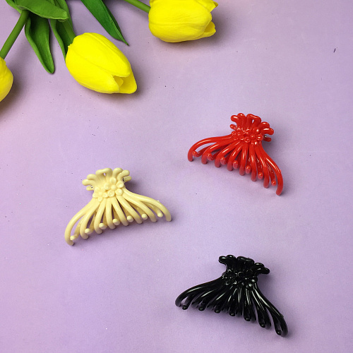 Заколка-краб для волос Amelia - Flowers, микс 6 цветов, 632см_2