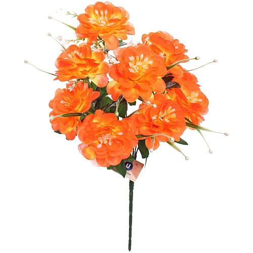 Искусственные цветы Цветочная мелодия 50см 9 цветков красно-желтые_3