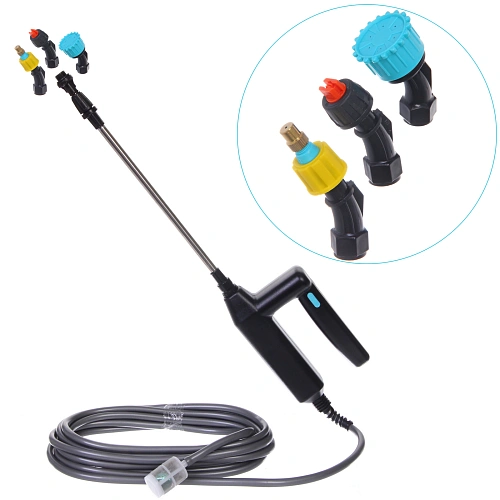 Опрыскиватель садовый "Профи" аккумуляторный с зарядкой от USB три насадки, шланг 5м.