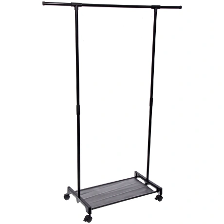 Вешалка гардеробная напольная на колесах "ПЕРФЕКТХАУС", цвет черный, нагрузка до 15 кг, 98*35*135см