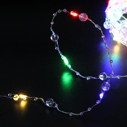 Гирлянда для дома НИТЬ Льдинка 5 м 50 ламп LED, 8 реж,IP-20, Мультицвет_14