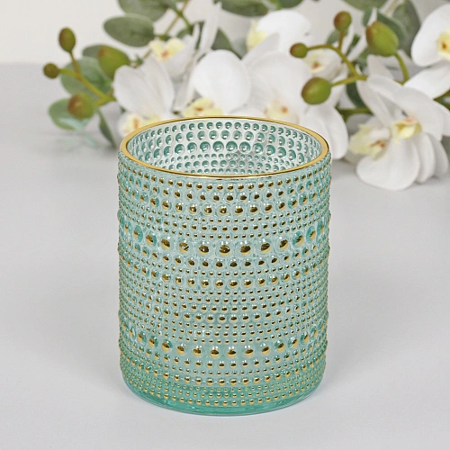 Подсвечник "Хрустальный блеск" 8,5*10 см, Голубой