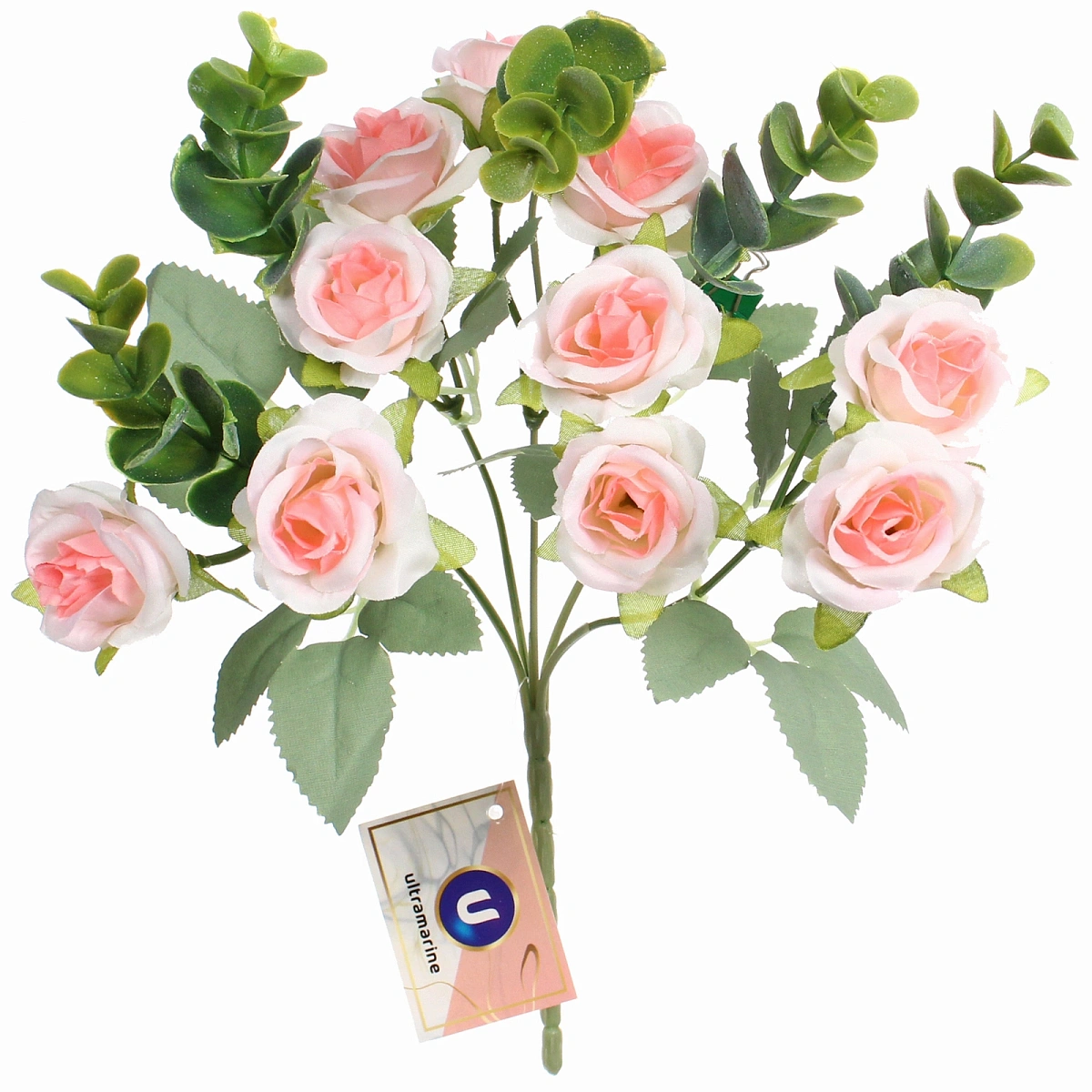 Искусственные цветы "Волшебство лета" 30см Розочки 10 цветков розовые