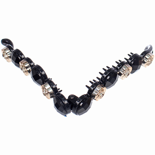 Заколка - банан для волос в пакете PREMIUM, парадиз, цвет чёрный, 10см_6