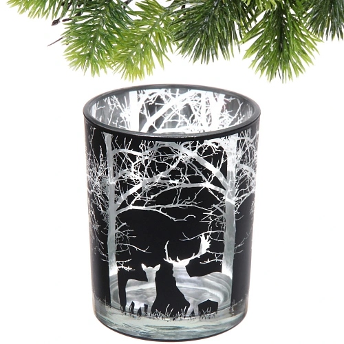 Подсвечник Зимний лес 1012,5 см, Черный_4