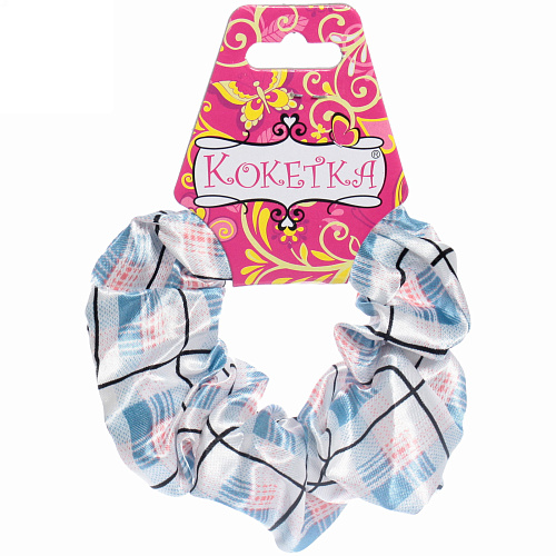 Резинка для волос Collection School, принт клетка, микс 6 цветов, d-10см_10