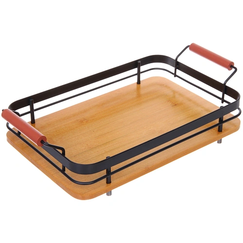 Поднос для завтрака "SHEF" 29,5*20*9,5см с ручками 