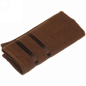 Полотенце махровое 30*30см "LUNA" цвет темно-коричневый 04040 плотность 360гр/м2