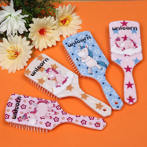 Расчёска массажная Stylish hair - Единорожки, микс 4 вида, 247,5см_3