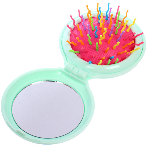 Расческа массажная складная детская АМОР, микс 4 дизайна, 6,52см (PVC коробка)_7