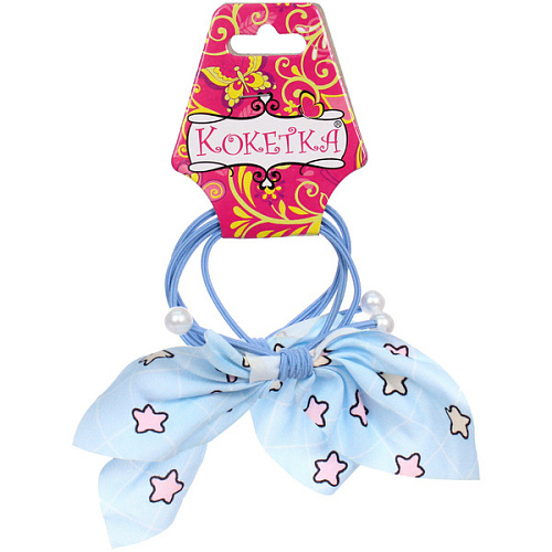 Резинки для волос детские 2шт МЯТНЫЙ БУМ, звездочки, микс 5 цветов, d-55см (Кокетка)_3