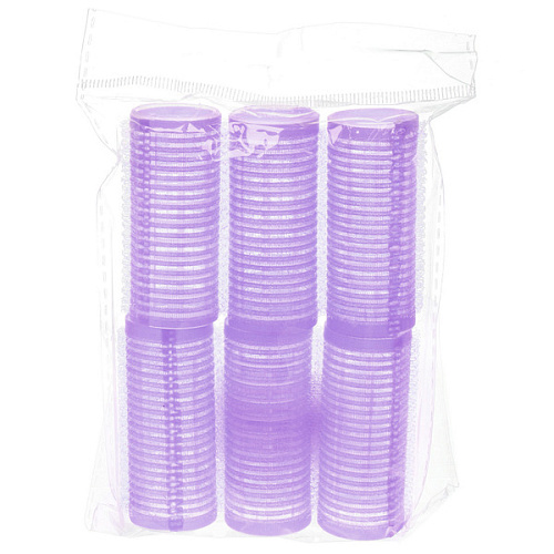 Бигуди липучки, 6шт, однотонные, цвет сиреневый, d-2,5см_4
