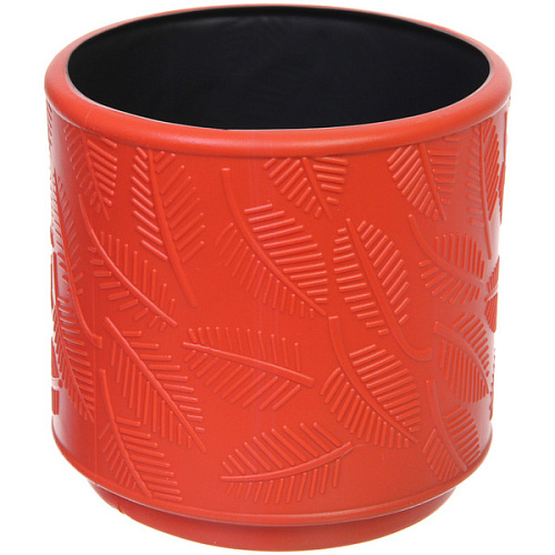 Ваза из пластика "Ивет" 10*10см цвет коралловый