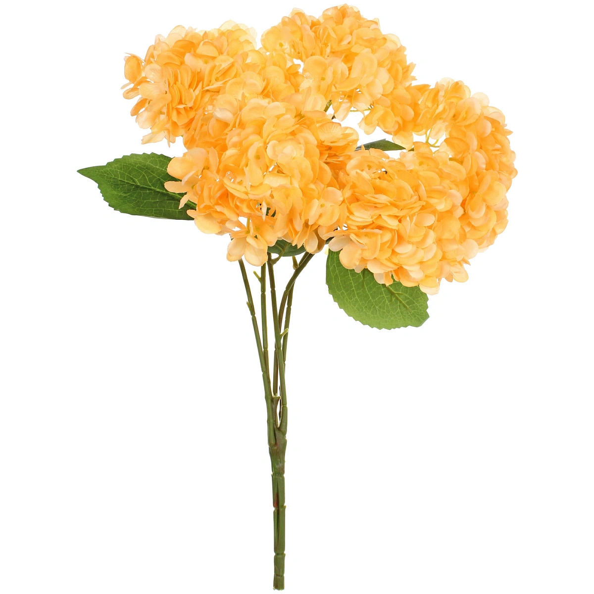 Искусственные цветы "Гортензия"  48см 5 цветков желтые