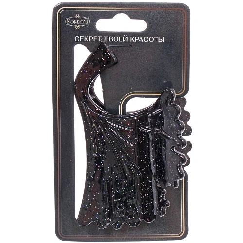 Заколка - краб для волос AKS - VIENTO, микс 6 цветов, цветок, 9,55,5см _15