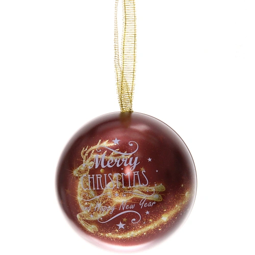 Банка жестяная Новогодние шары 6,5см, микс_8