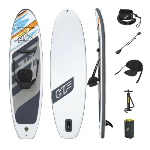 SUP-доска для плавания White Cap Convertible, 305*84*12 см + 6 аксессуаров, до 120 кг,Bestway (65341)