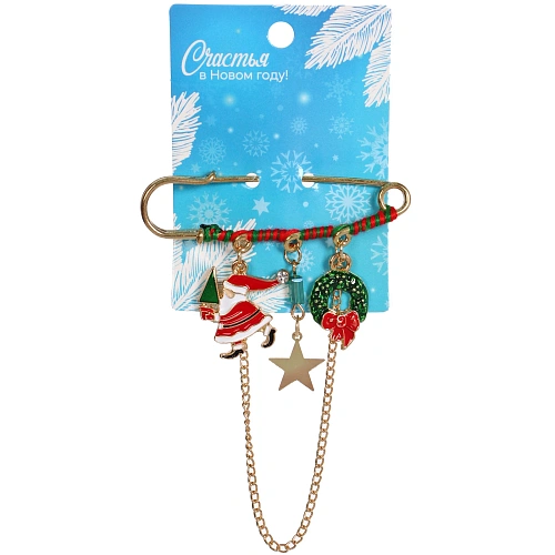 Брошь - булавка новогодняя Best Podarok - Дед Мороз , 77см_4