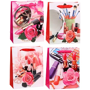 Пакет подарочный "Женские радости" 18*24*8.5 см, микс