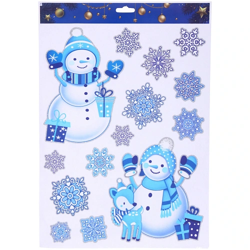 Наклейка на стекло Волшебная зима 4119 см, микс_5