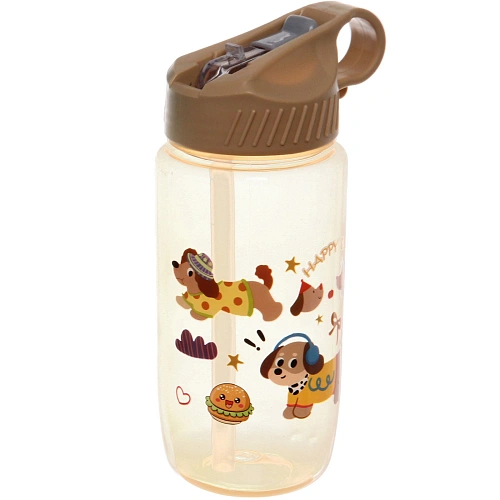 Бутылка питьевая пластиковая 580мл Песики, микс цветов_10