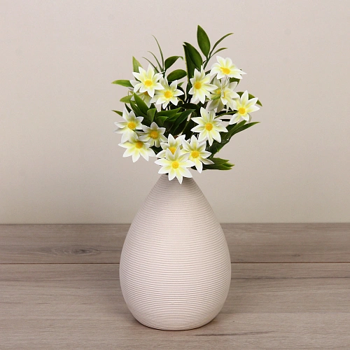 Искусственные цветы Волшебство лета 32см Космея 15 цветков белые_6