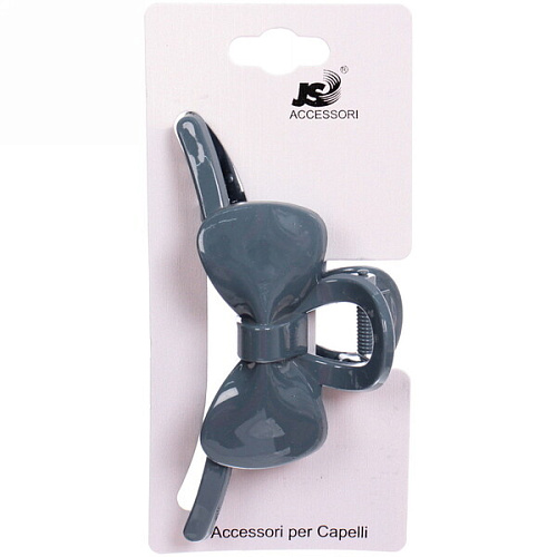 Заколка-краб для волос  на блистере Magic Gloss, бантик, микс 6 цветов, 11см (Кокетка)_18