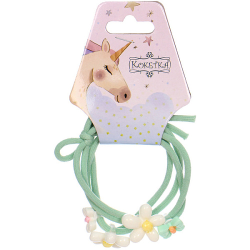 Резинки для волос 2шт МИМИШКА, бабочка, микс 5 цветов, d-5,5см (подвес Единорог)_4