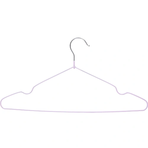 Плечики металлические нескользящие с полимерным покрытием 10шт ТАРТИТАН, цвет сиреневый, 40см (Селфи)_4