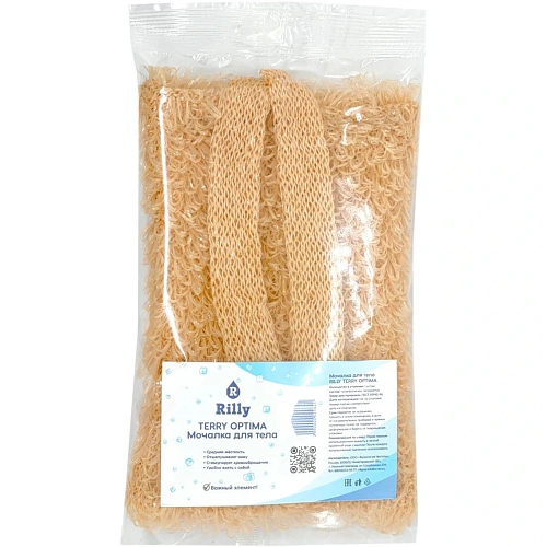 Мочалка для тела массажная средней жесткости «TERRY OPTIMA», цвет бежевый, 1711см_4