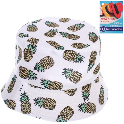 Панама "ЛЕТОиМОРЕ" - Ананасики", цвет белый, р. 58
