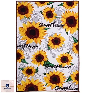 Полотенце кухонное "Summer - Подсолнухи" 40*57 см, микрофибра 200 гр/м2