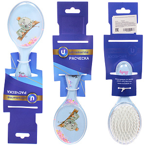 Расческа массажная детская "ФРАТТИ БУМ", коала Эдди, форма овал, 14,5*5,5см (блистер Ультрамарин)
