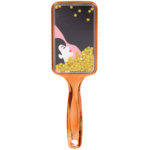 Расческа массажная зеркальная Animals, принт девушки, микс 4 цвета, 7235см, (блистер Ultramarine)_9